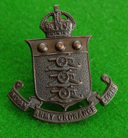 Army-Military AOC Uniform Cap Badge ( Indian Army Service Regiments) Indian Army  Ordnance Corps-ORDNANCE (Head Badge Chrome)