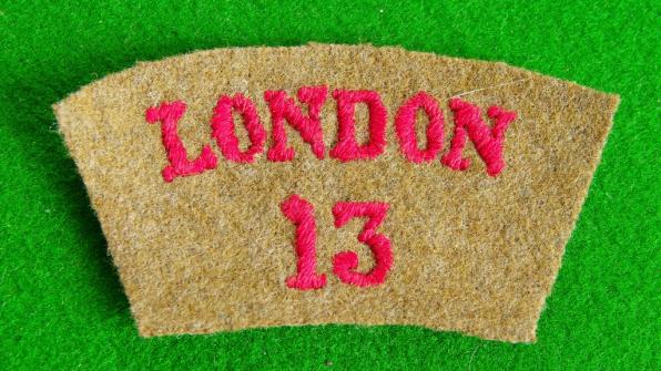 13 th. County of London Battalion [ Kensington]