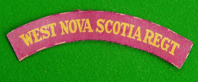 West Nova Scotia Regiment.