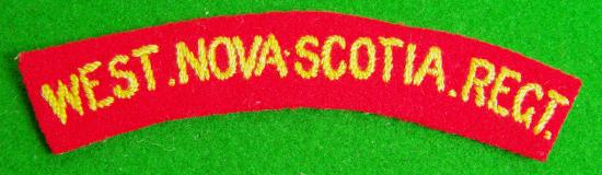 West Nova Scotia Regiment.