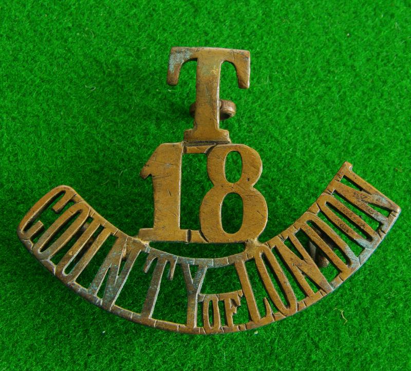 18th. County of London Battalion { London Irish Rifles }