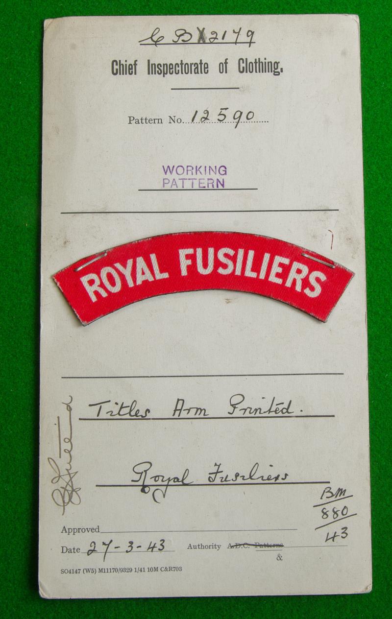 Royal Fusiliers { City of London Regiment }