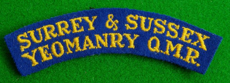Surrey & Sussex Yeomanry.