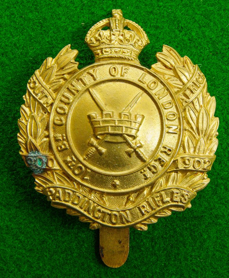 10th. County of London Battalion-Paddington Rifles.